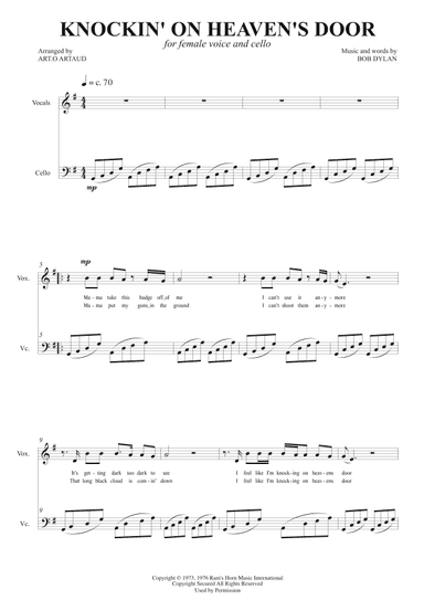 Knockin' On Heaven's Door (arr. Art.o Artaud)