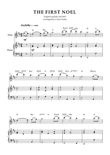 The First Noel - Flute and Piano (arr. Luíza Freitas)