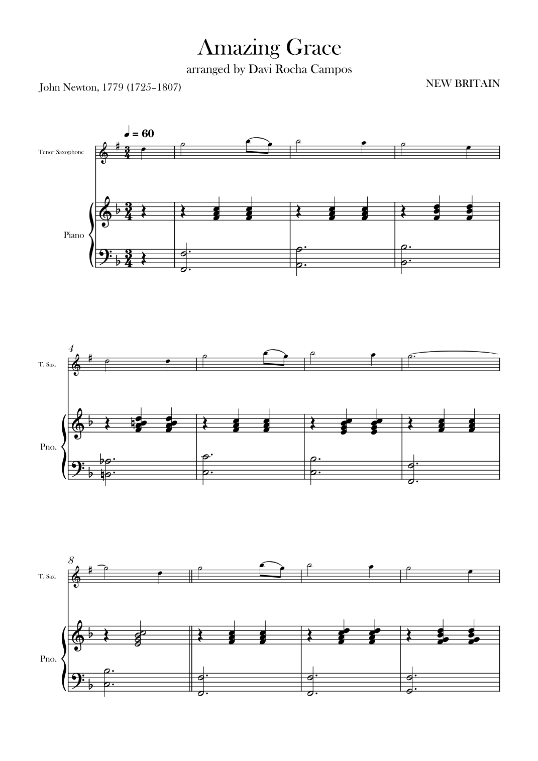 Amazing Grace (arr. Davi Rocha Campos)