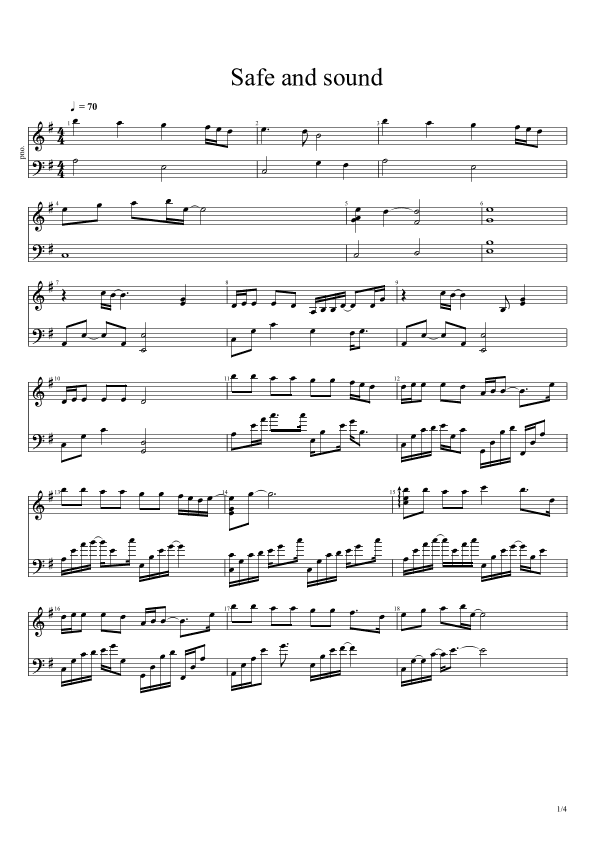 Safe & Sound (arr. Taylor Swift)