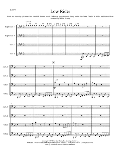 Low Rider (arr. Norlan Bewley)