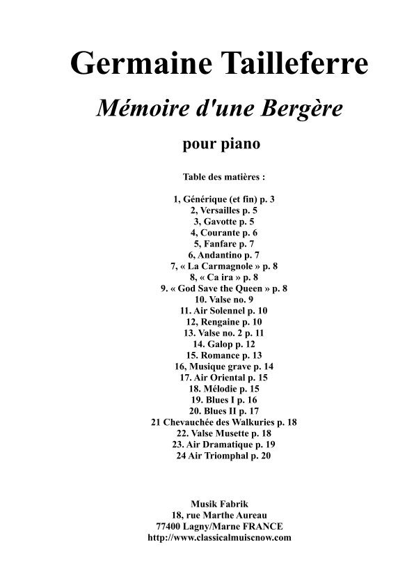 Mémoire d'une bergère (Autobiographie of an Armchair)