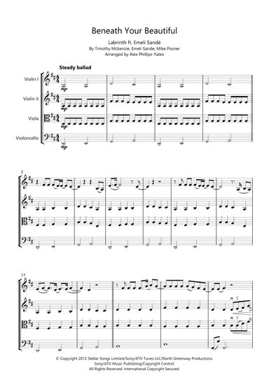 Beneath Your Beautiful (arr. Alex Phillips-Yates)