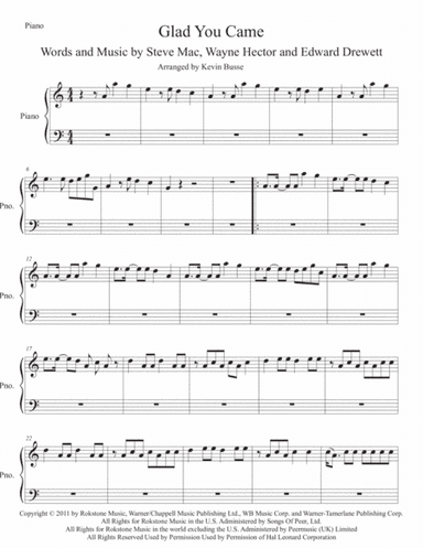 Glad You Came (arr. Kevin Busse)