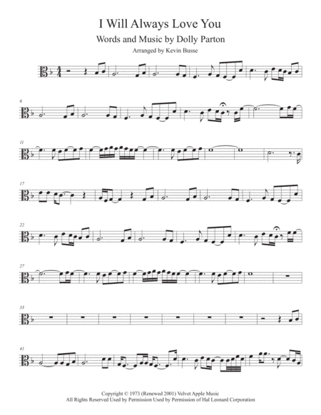 I Will Always Love You (arr. Kevin Busse)