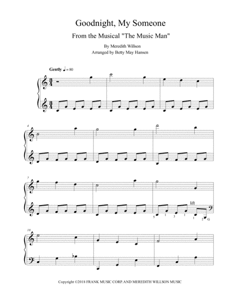 The Music Man (arr. Betty May Hansen)