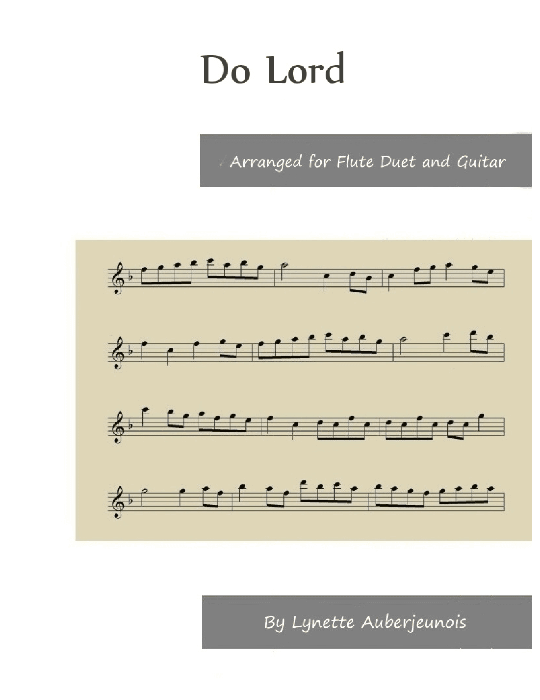 Do Lord - Flute Duet with Guitar Chords (arr. Lynette Auberjeunois)
