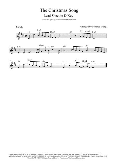The Christmas Song (Chestnuts Roasting On An Open Fire) (arr. Miranda Wong)
