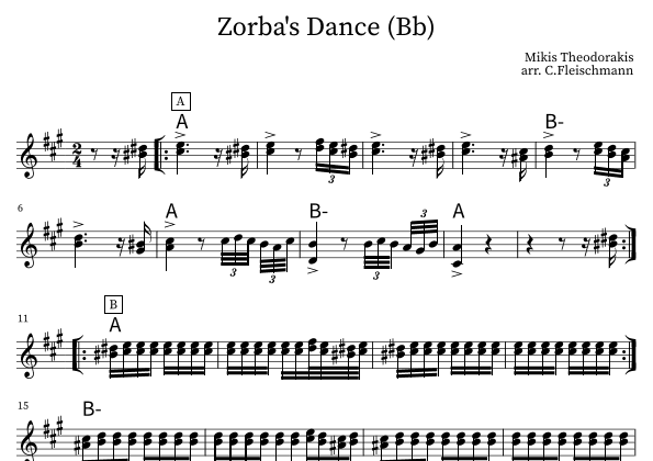 Zorbas Dance (arr. Christoph Fleischmann)