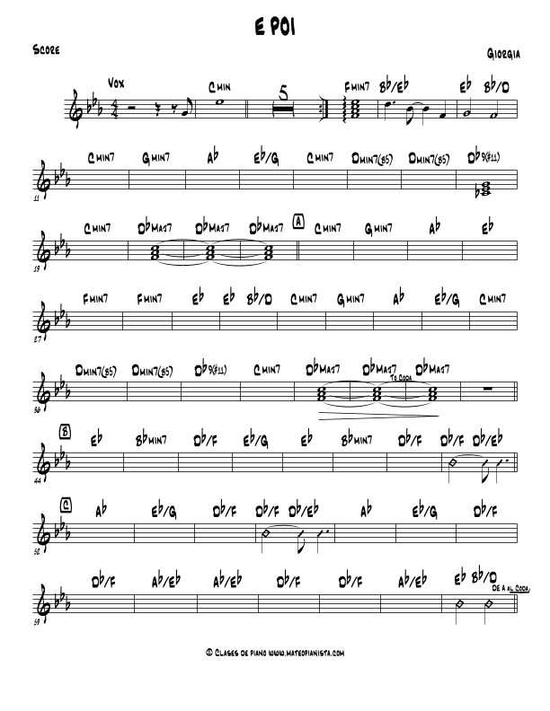 E Poi (arr. Mateo Aguilar)