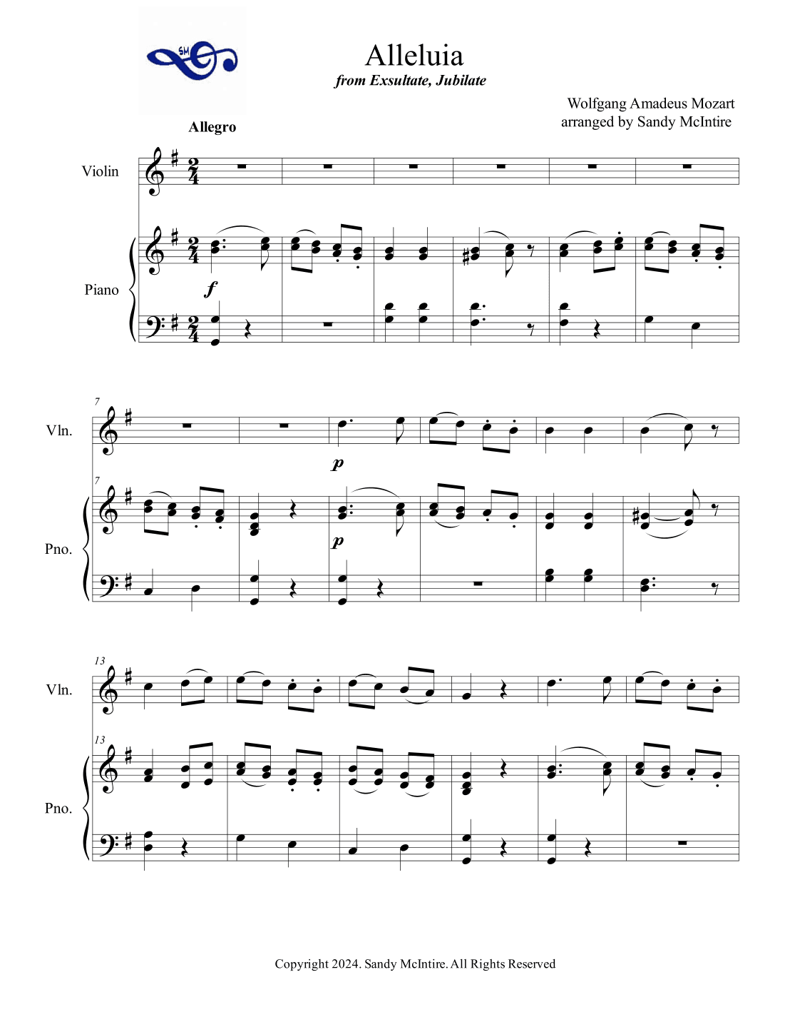 Alleluia (arr. Sandy McIntire)