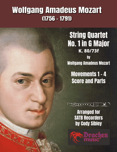 String Quartet No. 1 in G Major for SATB Recorders (arr. Cody Sibley)