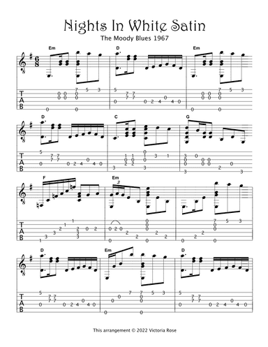 Nights In White Satin (arr. Victoria Rose)