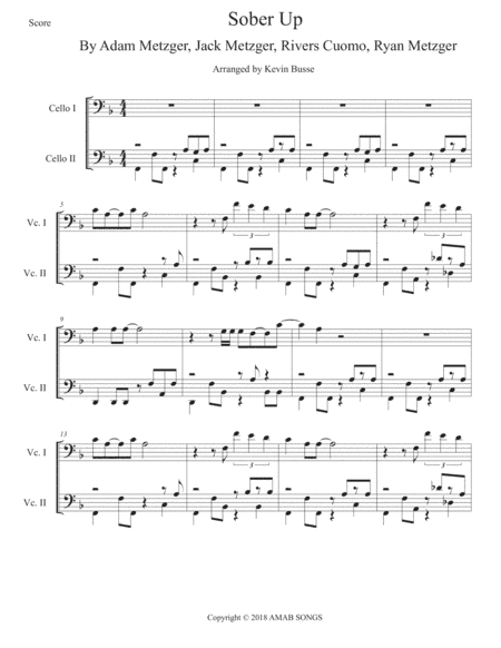 Sober Up (arr. Kevin Busse)