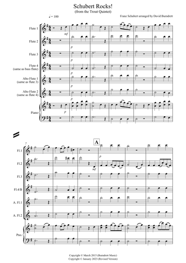 Schubert Rocks! for Flute Quartet (arr. David Burndrett)