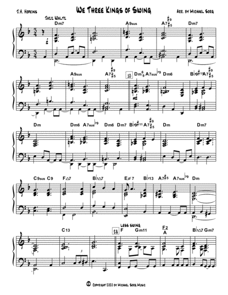 We Three Kings of Swing (arr. Michael Sorg)