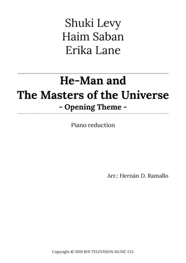 He-man And The Masters Of The Universe (arr. Hernán D. Ramallo)