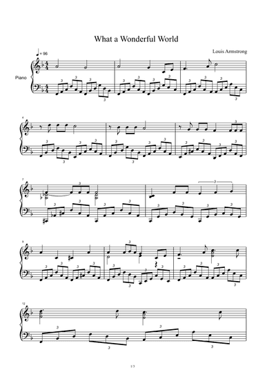 What A Wonderful World (arr. Louis Armstrong)