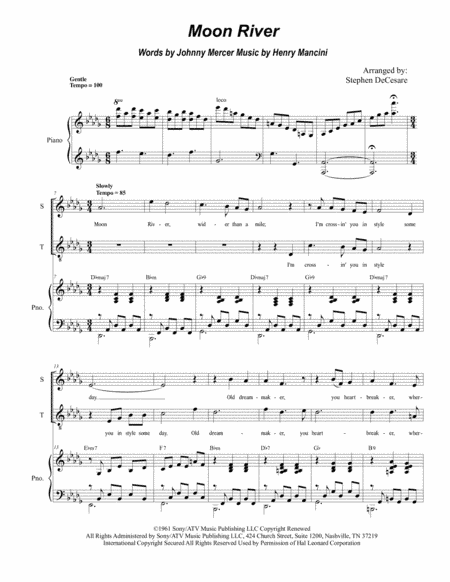 Moon River (arr. Stephen DeCesare)