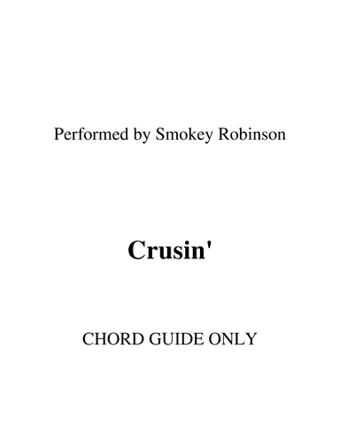 Cruisin' (arr. RWM)