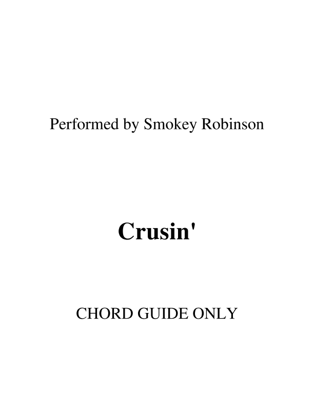 Cruisin' (arr. RWM)