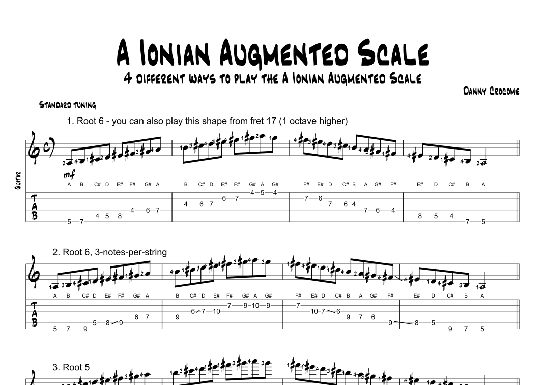 A Ionian Augmented Scale (4 Ways to Play)