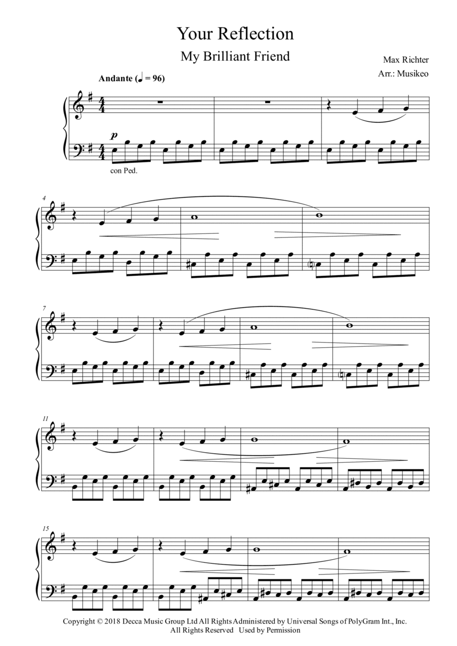 Your Reflection (arr. Musikeo)