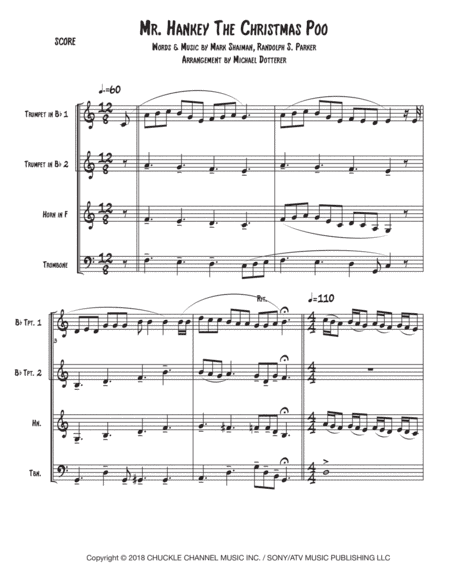 Mr. Hankey The Christmas Poo (arr. Michael Dotterer)
