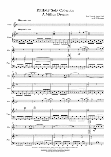 A Million Dreams (arr. Kevin P Holdgate)
