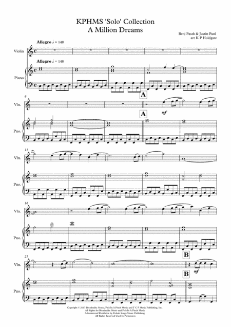 A Million Dreams (arr. Kevin P Holdgate)