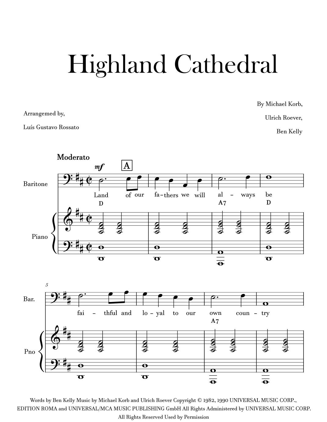 Highland Cathedral (arr. Luís Gustavo Rossato)