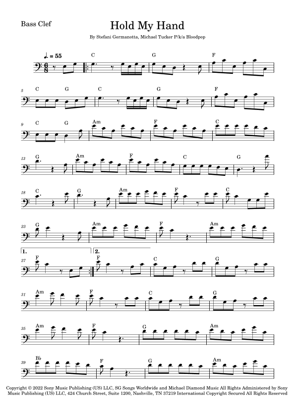 Hold My Hand (arr. Fabio Eduardo de Oliveira)
