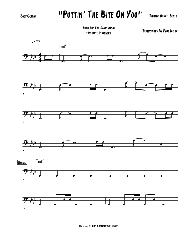 Puttin' The Bite On You (arr. P Welsh)