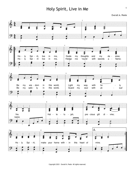 Holy Spirit, Live in Me