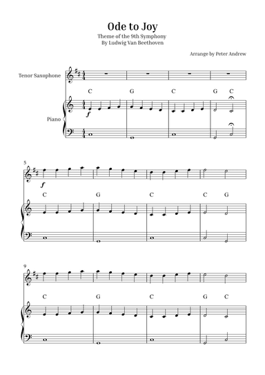 Ode to Joy (arr. Peter Andrew)