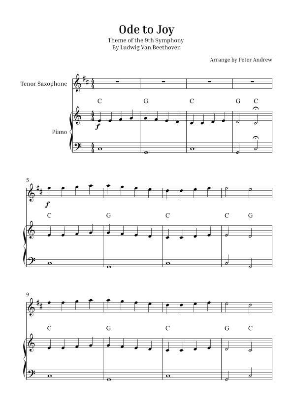 Ode to Joy (arr. Peter Andrew)