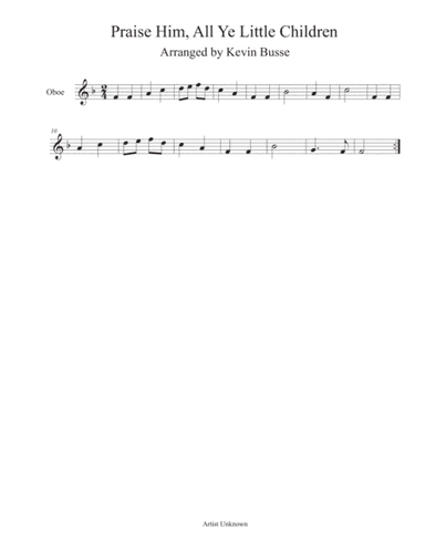 Praise Him, All Ye Little Children - Oboe (arr. Kevin Busse)
