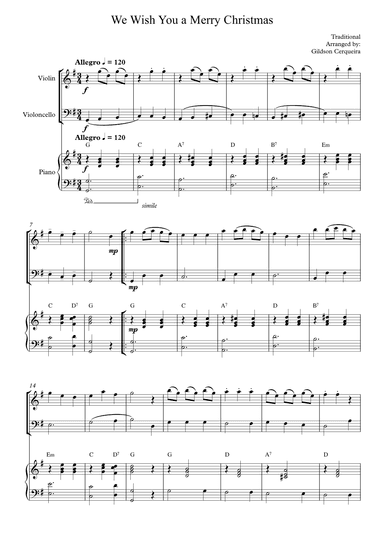 We Wish You a Merry Christmas (arr. Gildson Cerqueira)