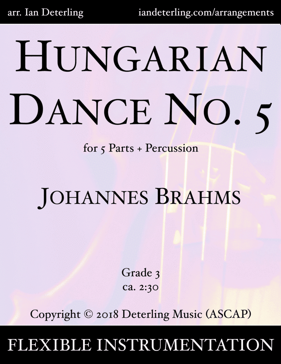 Hungarian Dance No. 5 (Flexible Instrumentation) (arr. Ian Deterling)