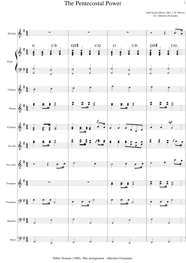 The Pentecostal Power - Score Only (arr. Albertino Fernandes)