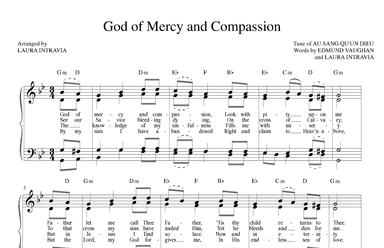 God of Mercy and Compassion (Au Sang Qu'un Dieu) - G minor (arr. Laura Intravia)
