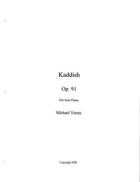 Kaddish, op. 91