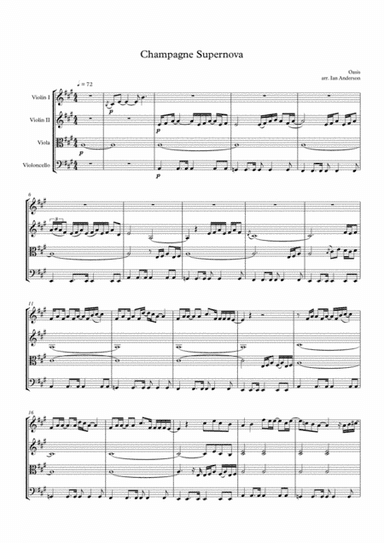 Champagne Supernova (arr. Ian Anderson)