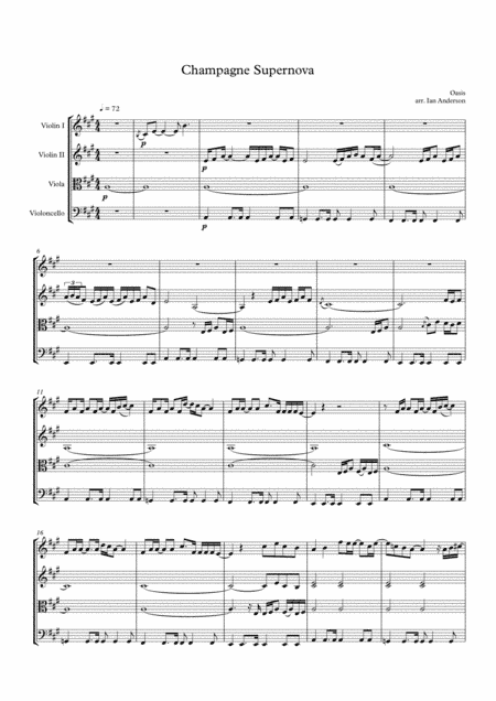 Champagne Supernova (arr. Ian Anderson)