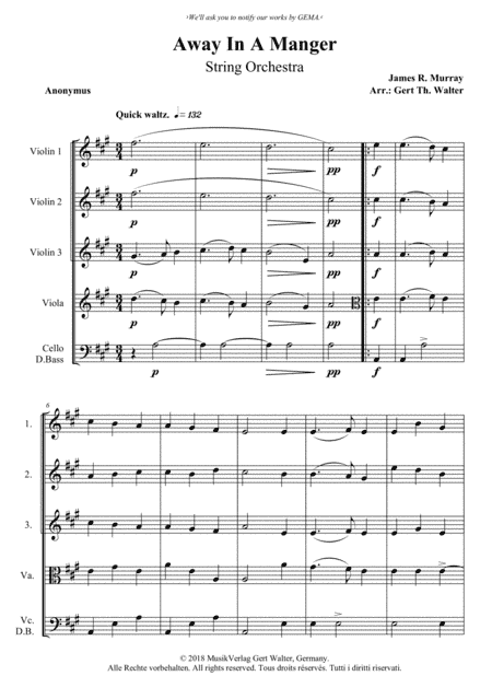 Away In A Manger (1st. version) (arr. Gert Th. Walter)