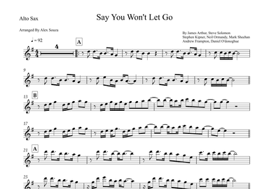 Say You Won't Let Go (arr. Alex Souza)