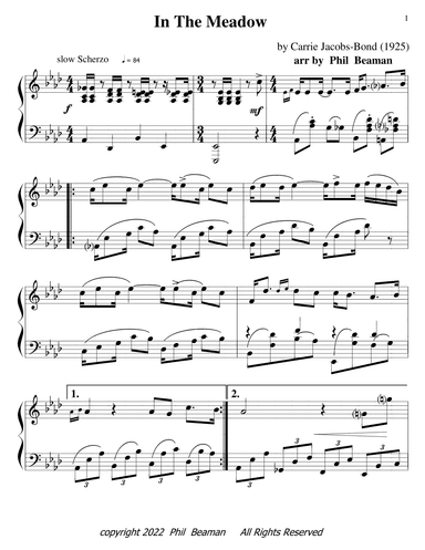 In The Meadow - piano solo (arr. Phil Beaman)