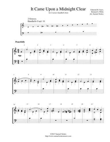 It Came Upon a Midnight Clear (It Came Upon the Midnight Clear) - for 2-octave handbell choir (arr. Samuel Stokes)