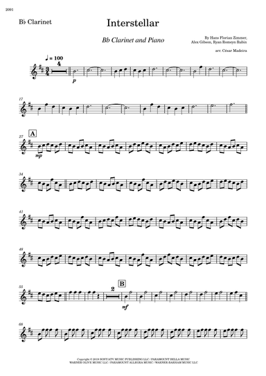 Interstellar (arr. César Madeira)