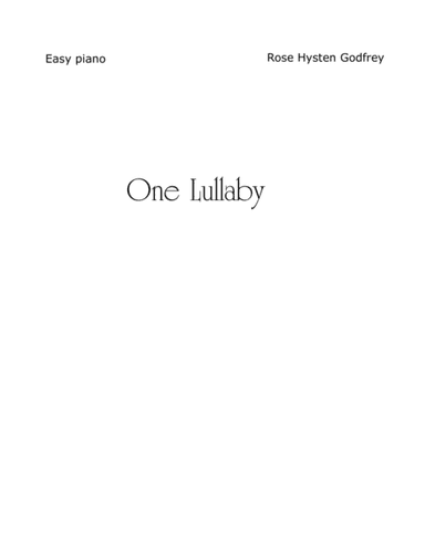 One Lullaby